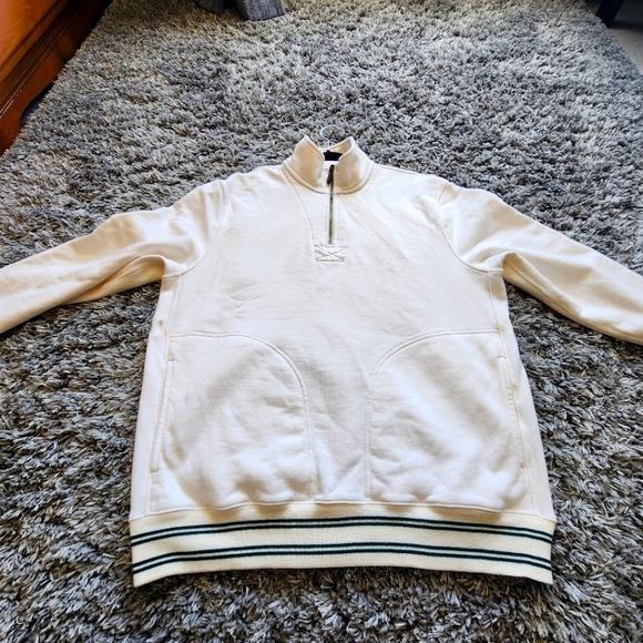 J. Crew Half-zip ribbed terry pullover large - Picture 4 of 7
